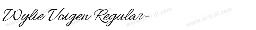 Wylie Voigen Regular字体转换 Wylie Voigen Regular字体转换